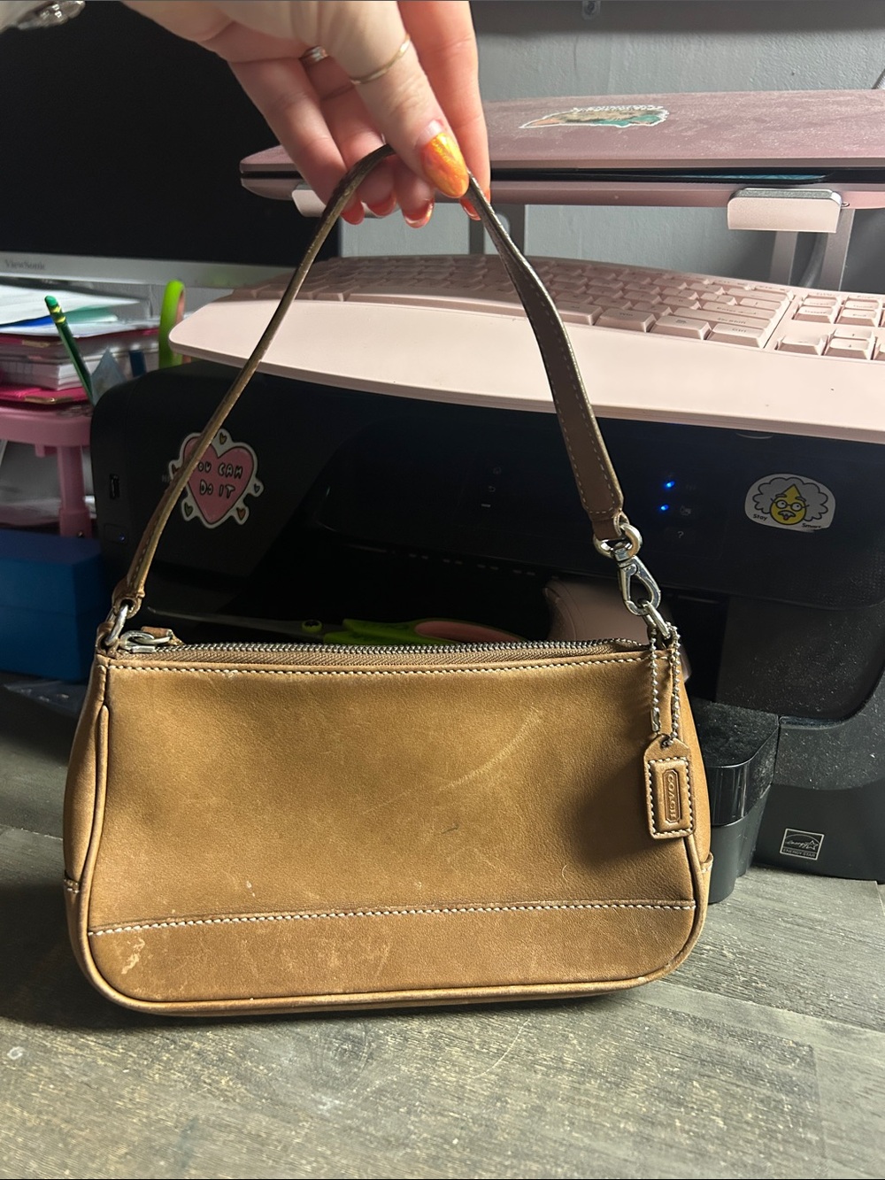 vintage early-2000s Coach Hamptons Leather Demi Pouch